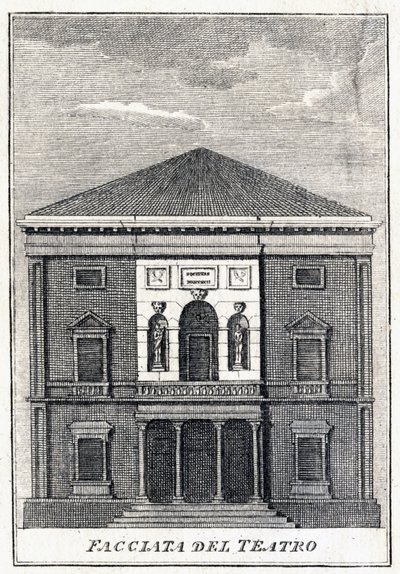 Facciata del Teatro La Fenice a Venezia a metà del XIX secolo da Unknown artist