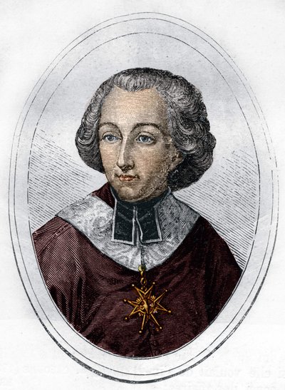 Ritratto di Étienne de Loménie de Brienne (1727-1794), prelato e politico francese. Incisione del 1866 da Unknown artist