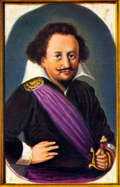 ritratto di Carl Gustaf Wrangel (cromolitografia) da Unknown artist