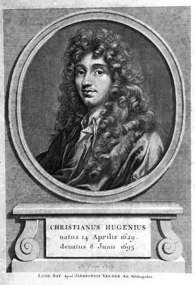 Ritratto di Christiaan Huygens. Fisico e matematico olandese (1629 - 1695). Incisione del XIX secolo da Unknown artist