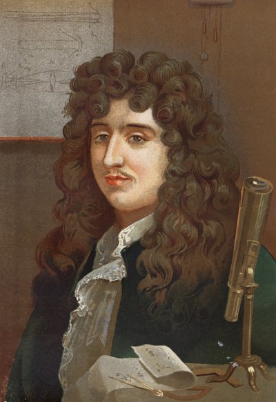 Ritratto di Christiaan Huygens, fisico e matematico olandese (1629-1695) da “La Ciencia y sus Hombres” di Louis Figuier. Barcellona 1881 da Unknown artist