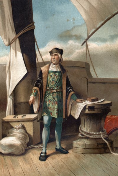 Ritratto di Cristoforo Colombo, navigatore di origine genovese da Unknown artist