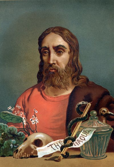 Ritratto di Claudio Galeno (Klaudios Galenos o Claudio Galeno o Claudius Galenus o Galeno, v. 131 - v. 201), medico greco. da 
