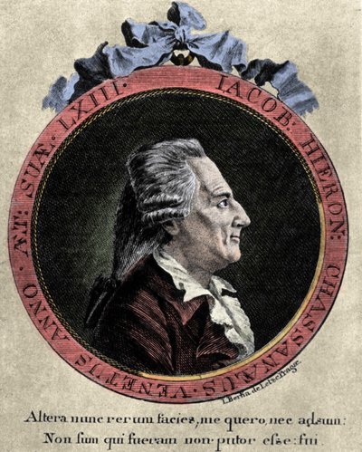 Ritratto di Giovanni Giacomo Casanova (1725-1798), avventuriero e scrittore italiano. ritratto di Johann Berka da "Icosameron o Storia di Edoardo ed Elisabetta che trascorrono ottantuno anni con i Megamicres, abitanti nativi del Protocosmo nell