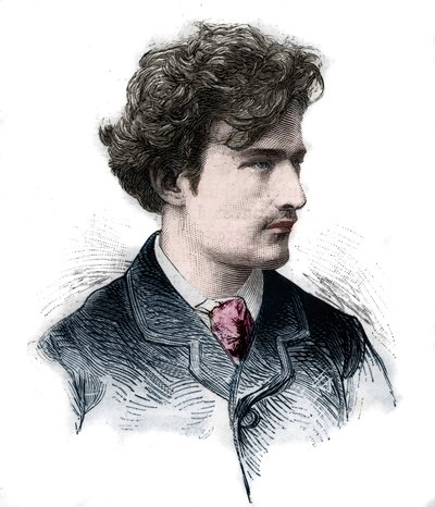 Ritratto di Ignacy (Ignace) Paderewski (1860-1941), pianista, compositore, politico e diplomatico polacco. Incisione del 1889 da Unknown artist
