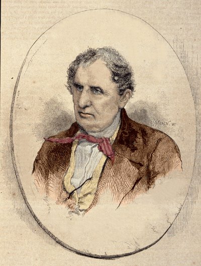 Ritratto di James Fenimore Cooper (1789-1851), romanziere americano. da Unknown artist