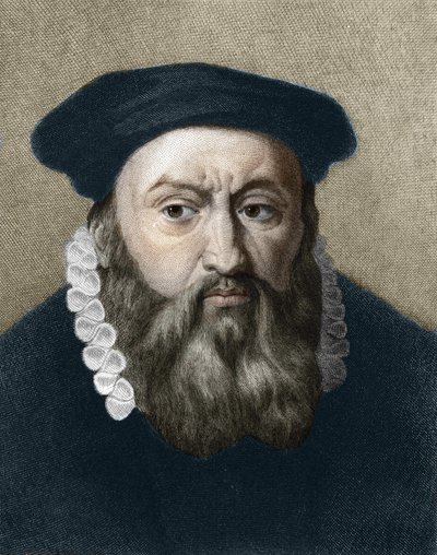 Ritratto di Giovanni Calvino (1509-1564), riformatore religioso e scrittore francese da Unknown artist