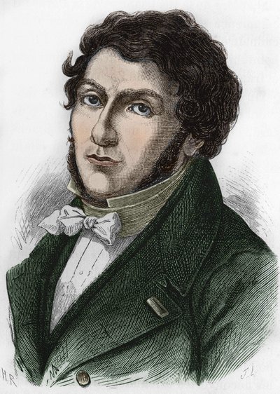 Ritratto di Jean François Champollion detto Champollion il Giovane, egittologo francese (1790-1832) da Unknown artist