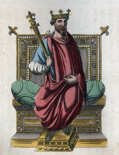 Ritratto di Ottone I detto anche Ottone il Grande (912-973) Imperatore del Sacro Romano Impero - incisione da 
