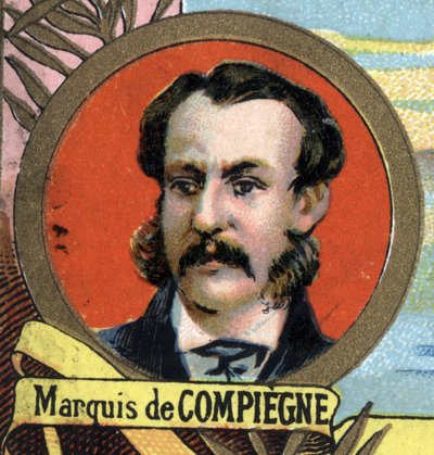 Ritratto del Marchese di Compiegne (Louis Eugène Henri Dupont), viaggiatore francese 1846-1877 da Unknown artist