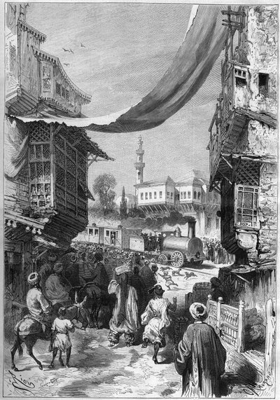 Il primo treno ferroviario arriva a Costantinopoli nel 1872 da Unknown artist