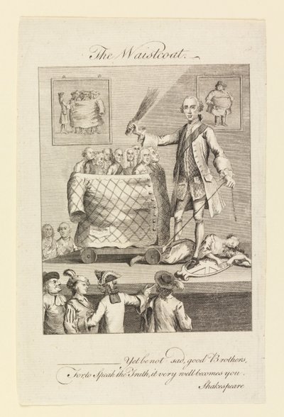 Il panciotto (Caricatura sulla moda dei panciotti) da Unknown, English