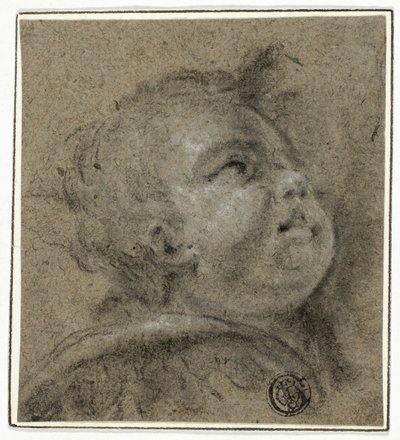 Il volto rovesciato del putto da Unknown Italian