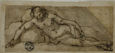 Nudo femminile reclinato da Unknown Italian
