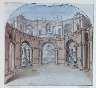 Scenografia: Architettura del palazzo da Unknown, Italian