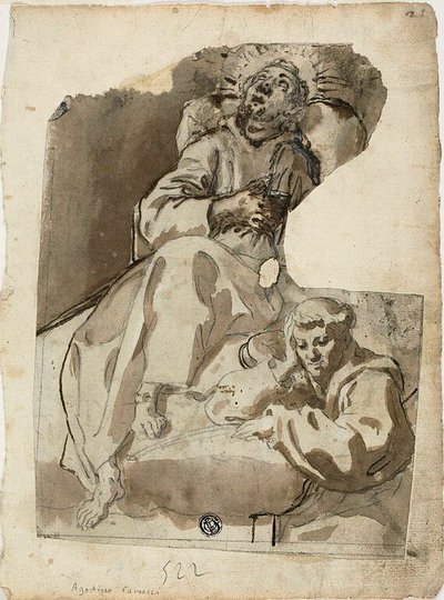 Morte di un santo da Unknown Sienese