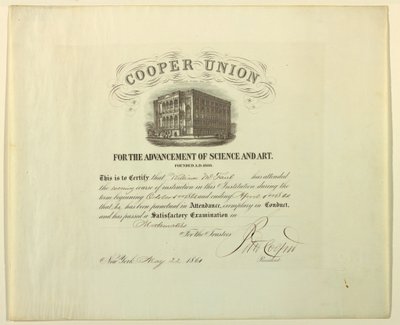 Certificato (FRANCIA amp; U.S.A.), 22 maggio 1861 da Unknown artistUnknown artist