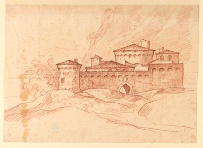 Disegno, Castello in montagna, 1810-1830 da Unknown artistUnknown artist