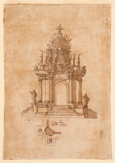 Disegno, Catafalco, 1631 ca. da Unknown artistUnknown artist