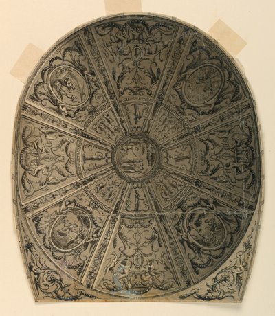 Disegno, Progettazione del soffitto: Decorazione per il teatro, 1790 ca. da Unknown artistUnknown artist