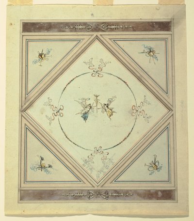 Disegno, soffitto di una camera da letto, 1820-23 da Unknown artistUnknown artist