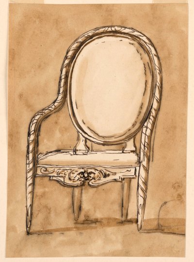 Disegno, Sedia, 1780-1790 da Unknown artistUnknown artist