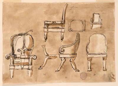 Disegno, Sedie, 1800 ca. da Unknown artistUnknown artist