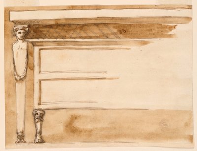 Disegno, tavolo consolle e cassettiera, 1795 ca. da Unknown artistUnknown artist
