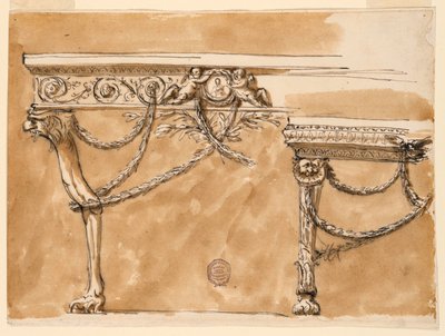 Disegno, Tavolini da salotto, 1790 ca. da Unknown artistUnknown artist