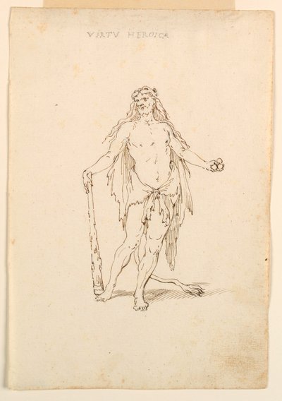Disegno, Costume: Forza eroica per un balletto, 1720 ca. da Unknown artistUnknown artist