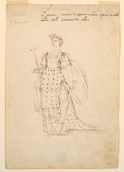 Disegno, progettazione di costumi: Poesia per un balletto, 1720 ca. da Unknown artistUnknown artist