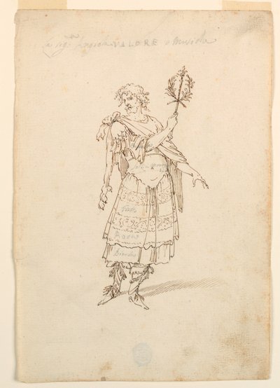 Disegno, Costumi: Valor e musica per un balletto, 1720 ca. da Unknown artistUnknown artist