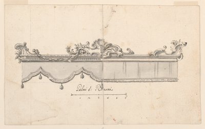 Disegno, Crestomazia di un baldacchino (V: schizzi di figure), 1750-75 ca. da Unknown artistUnknown artist