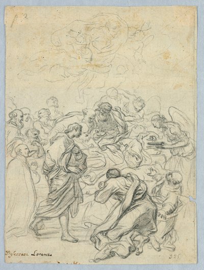Disegno, Morte della Vergine, XVII-XIX secolo da Unknown artistUnknown artist