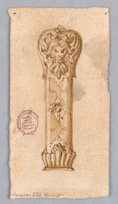 Disegno, Progetto di una maniglia, XVII-XIX secolo da Unknown artistUnknown artist