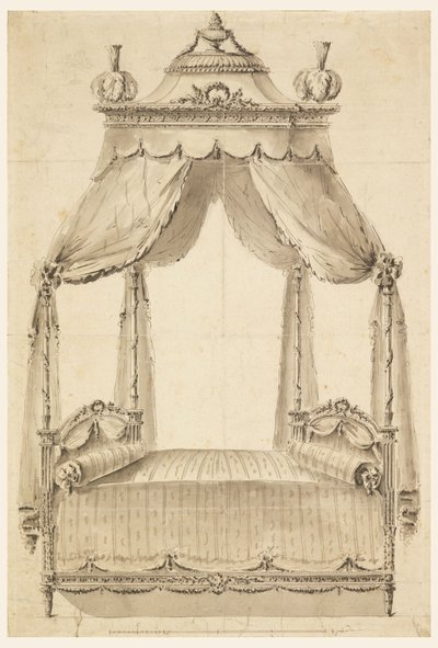 Disegno, Progetto per un letto, 1785 ca. da Unknown artistUnknown artist