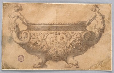 Disegno, progetto per una ciotola, XVII-XIX secolo da Unknown artistUnknown artist