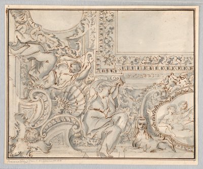 Disegno, progetto per un soffitto, XVIII-XIX secolo da Unknown artistUnknown artist