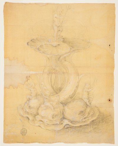 Disegno, progetto per un centrotavola, 1630-60 da Unknown artistUnknown artist
