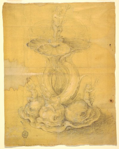 Disegno, progetto per un centrotavola, 1630-60 da Unknown artistUnknown artist