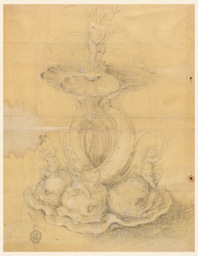 Disegno, progetto per un centrotavola, 1630-60 da Unknown artistUnknown artist