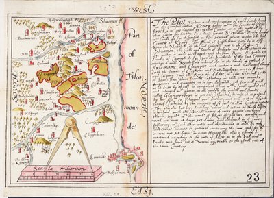 Mappa del XVI secolo della contea di Limerick, Irlanda, c.1588 da Unknown artist