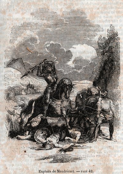Incisione del 1851 da “Orlando Furioso” da Unknown artist