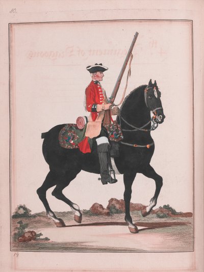 4º Reggimento Dragoni (incisione) da Unknown artist