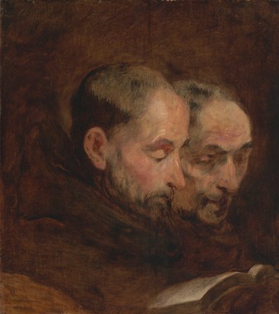 Una copia di un dipinto tradizionalmente attribuito a Van Dyck di due monaci che leggono da Unknown artist