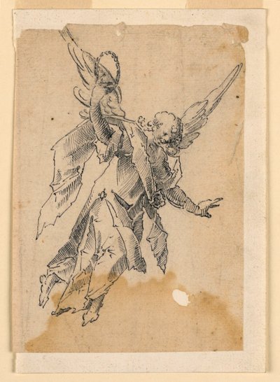 Un Angelo Volante che Porta una Corona da Unknown artist