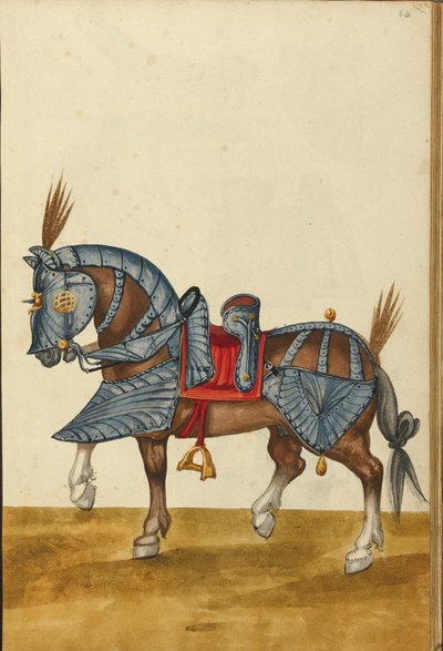 Un cavallo in armatura da Unknown artist