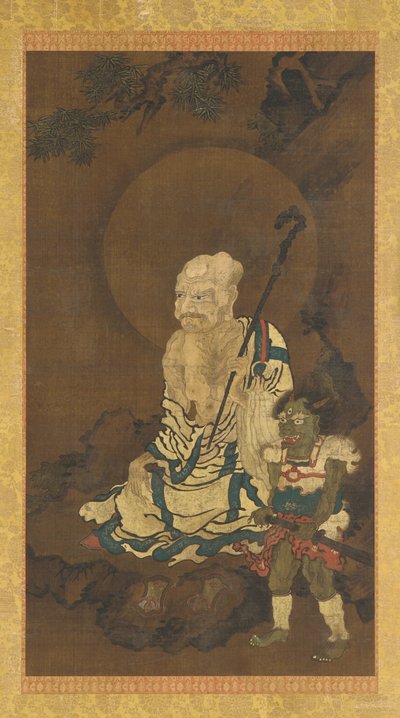Un Luohan e un demone da Unknown artist