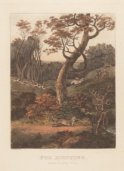 Una Coppia: Caccia alla Volpe; (1) Renard che Rompe la Copertura da Unknown artist