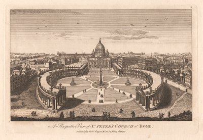 Vista prospettica della Chiesa di San Pietro a Roma da Unknown artist
